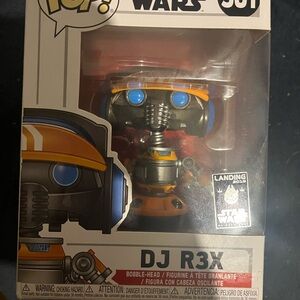 Funko DJ R3X Figure with Orange and Blue Accents